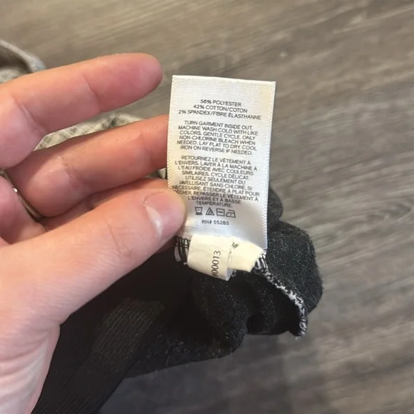 Express black white lightweight tweed elastic waist pencil skirt stretch L - Picture 5 of 5